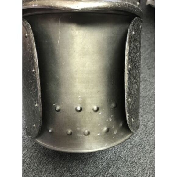 Vintage Pewtertone Olde Tankardware Medieval Knight Helmet Ice Bucket 1970 Stamp - Picture 9 of 10